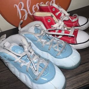 Nike foamposite size 9c (two for one) converse size 9c